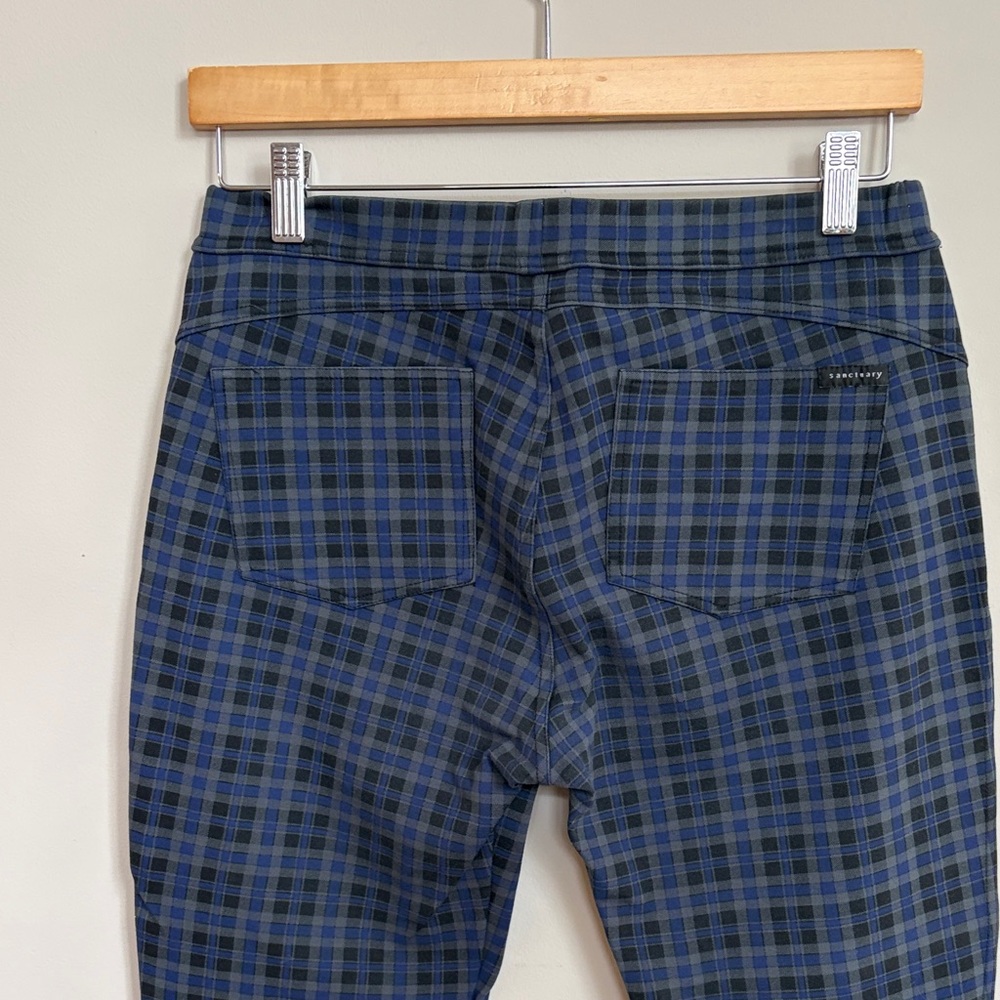 Sanctuary Gray and Blue Checkered Pants - Picture 4 of 6